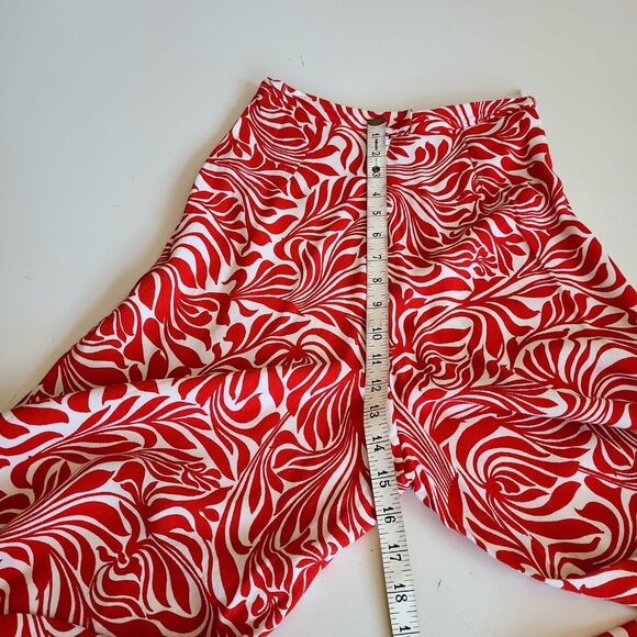 Vintage 60s high waisted red and white wide leg pants size XXS. 1960s mod pants. - Picture 7 of 10